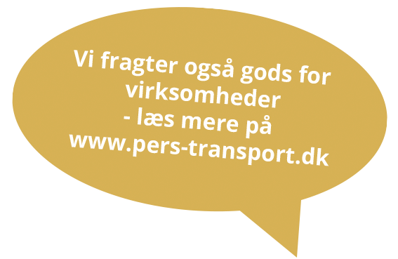 talebobbel - gul tekst til www.pers-transport.dk